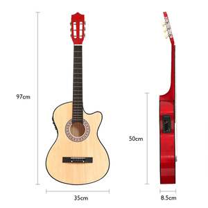 Huasheng Chất Lượng Cao 38 Inch Cutaway Acoustic Guitar Điện OEM ODM Tùy Chỉnh Guitar Kit Acoustic Điện Cho Người Mới Bắt Đầu - Product Image 2