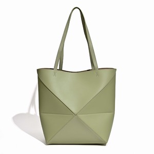 2026年新作パズル変形幾何学模様バッグ - 高級牛革製折りたたみ式大容量ショルダートートバッグ - Product Image 2