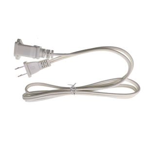화이트 미국 두 플러그 연장 케이블 SPT-2 이중 병렬 2 * 18AWG 미국 여성 소켓 전원 코드 사용자 정의 - Product Image 1