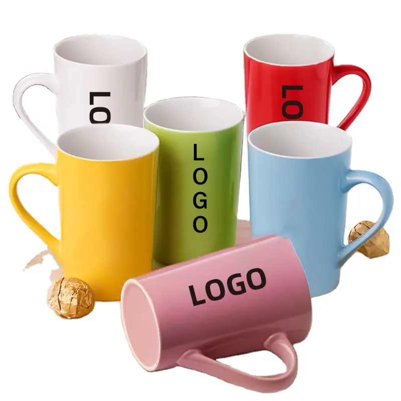 Custom LOGO Promotional Colorful Plain 11oz handmade Ceramic coffee mug nordic sublimation mugs wholesale