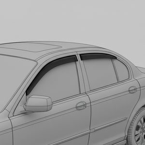 Jaguar x-loại gió visors, PMMA tối khói, STICK-ON không khoan, phù hợp với 2002 2008 Sedan/Wagon - Product Image 2
