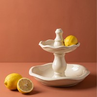 Nouvelle assiette à fruits en céramique multicouche en forme de fleur avec dégradé, plat à gâteaux, plat à snacks, plat à pâtisserie pour buffet à domicile