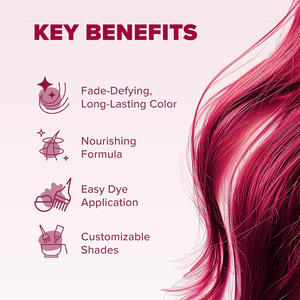 Crème colorante permanente pour cheveux roux de haute qualité, sans ammoniaque, sans <span class=keywords><strong>peroxyde</strong></span>, sans alcool, avec des ingrédients naturels à base de plantes pour couvrir les cheveux gris - Product Image 2