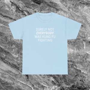 Maglietta da combattimento Kung Fu, divertente maglietta con meme, azzurra, taglia unisex per adulti - Product Image 1