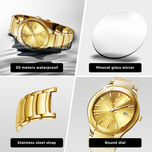 Reloj de Lujo Skmei L1034MSI, Reloj de Lujo de Acero Inoxidable Dorado para Hombre, Reloj de Pulsera para Hombre 2024 Resistente al Agua, Orologio Uomo - Product Image 4