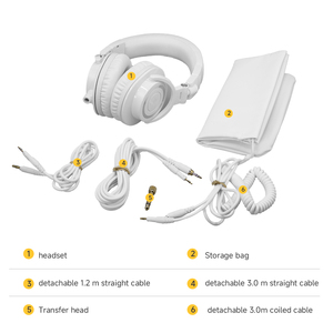 Audífonos Plegables Profesionales M50X, Supraaurales y Circumaurales, Resistentes al Agua, Totalmente Cerrados, <span class=keywords><strong>para</strong></span> Música, Juegos y Uso como DJ - Product Image 2