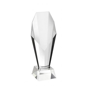 Trofeo H 220 MM-80x80x80x50 Base in vetro e metallo 220 MM altezza premio e regalo di benvenuto per le fiere - Product Image 1