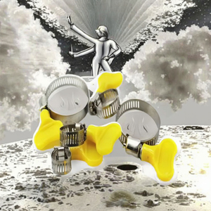 Manufacturer's Stainless Steel Heavy Duty <b>Quick</b> <b>Release</b> Gas Pipe <b>Clamp</b> American Type Butterfly Adjustable Handle Plastic Bolts - Product Image 3