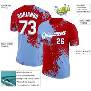 Custom <b>Baseball</b> T-Shirt Sublimated Print Quick Dry Crew Neck Short Sleeve Unisex Sports Jersey Teamname 00 - Product Image 2