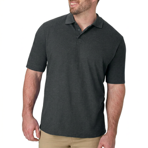 Hanes Men's Black Solid Woven 100% Cotton Short Sleeve Quick Dry for Shirt Soft Sturdy Breathable <b>Classic</b> Fit - Product Image 1