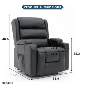 Geeksofa Quad động cơ điện y tế nâng Riser ghế ngồi có thể ngả với tựa đầu điện & hỗ trợ thắt lưng cho người cao tuổi - Product Image 6