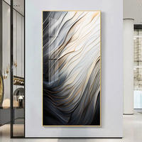 Personnalisé Luxe Abstrait Photo Art Décor Peinture Doré Hôtel Porche Décoration Cadres Cristal Porcelaine Mur Verre Nature Morte
