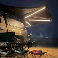 Toldo para Camioneta Todoterreno con 270 Grados de Cobertura °   Toldo con Iluminación LED para Acampar al Aire Libre