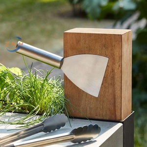 Parrilla de Acero Corten para <span class=keywords><strong>Barbacoa</strong></span>, Brasero de <span class=keywords><strong>Leña</strong></span> Negra, Parrilla para Asar al Aire Libre y Calefacción - Product Image 4