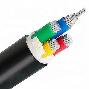 Cable de aluminio de 11kV 120mm2 4 core blindado ALU xlpe pvc, cable de alimentación eléctrica