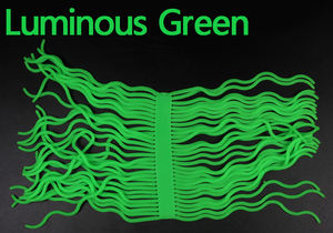 चमकदार रंग 2.2mm व्यास बांधने उड़ना सामग्री बायोनिक केंचुआ Squirmy Wormy ट्राउट कीड़ा TPR डार्क शीतल कीड़ा में चमक - Product Image 2