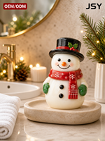 Jabón de Manos con Forma de Muñeco de Nieve Navideño, Barra Limpiadora Festiva con Espuma Abundante, Jabón Suave para Lavado de Manos, Regalo Navideño, Jabón Personalizado OEM ODM al por Mayor