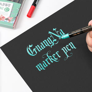 Stylos marqueurs permanents à double pointe métalliques pour le dessin DIY, pour papier noir, scrapbooking, cartes, bois, verre, paillettes - Product Image 2