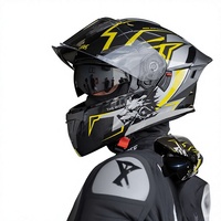 Casque de moto certifié 3C/DOT en ABS, rabattable, intégral, pour les oreilles, utilisation quatre saisons, homme/femme, visière transparente universelle