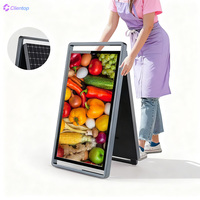 Affiche numérique étanche extérieure IP55 batterie solaire haute luminosité Lcd panneau publicitaire vertical écran Lcd mobile