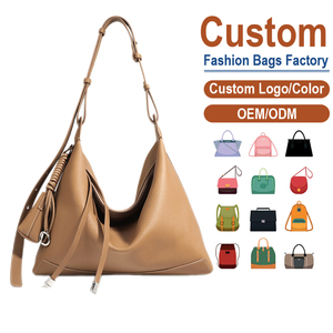 Sac Hobo en Cuir de Vachette de Première Qualité Caramel, Grande Capacité, Sac à Bandoulière Décontracté, Personnalisation OEM - Product Image 1