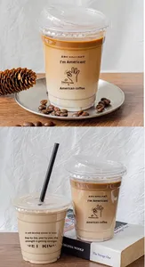 Ly nhựa dày dùng một lần có nắp, dùng cho đồ uống lạnh, cà phê Mỹ, nước ép, trà sữa - Ly đóng gói - Product Image 3