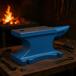 Ensemble de forge Vevor 55 Lbs en fonte, à une corne, revêtement poudré bleu, pour forgerons et outils de travail des métaux - Product Image 2