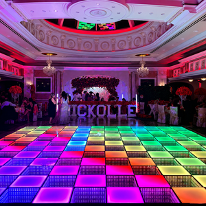Interactive 3d LED Dance Floor Tiles Magnetic Wireless <strong>Light</strong> up Dance Floor Starlit Panel for Wedding Stage Party Bar Decoration - Product Image 1