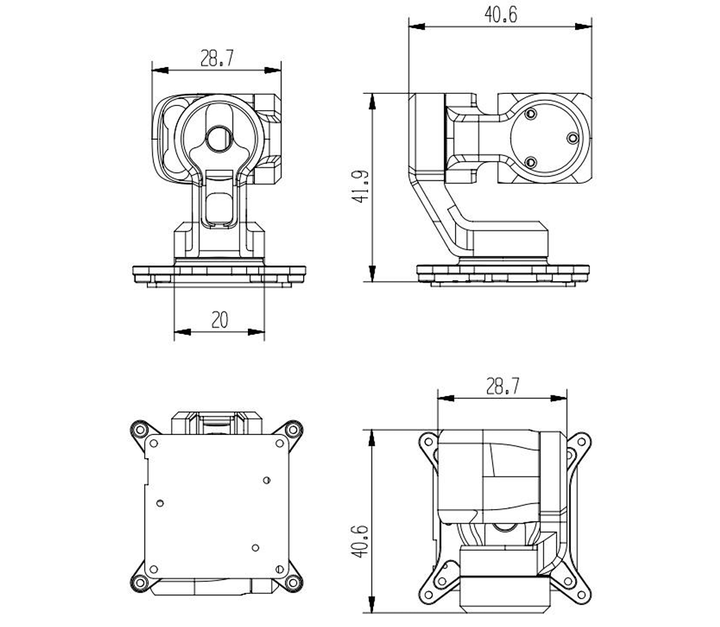 3 Axis Gimbal Camera Module - 4K 60FPS Stabilized Video