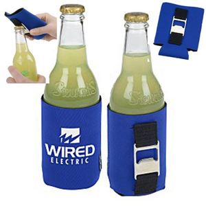 Customized Neoprene Can Cooler Stubby Cooler Beer Can <b>Bottle</b> Stubby Holder Sleeve With Beer Opener - Product Image 2