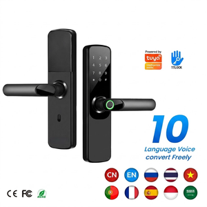 Serrure de porte intelligente Tuya WiFi TTLock avec empreinte digitale, contrôle par application, mot de passe, carte IC, Fechadura Cerradura Inteligente, ODM, marque privée - Product Image 1