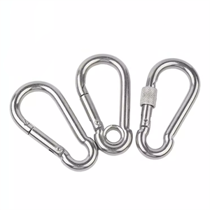 Gancho DE SEGURIDAD ovalado de acero inoxidable, mosquetón de bloqueo de 15mm, mosquetón de resorte, mosquetón de acero cargado por resorte - Product Image 6