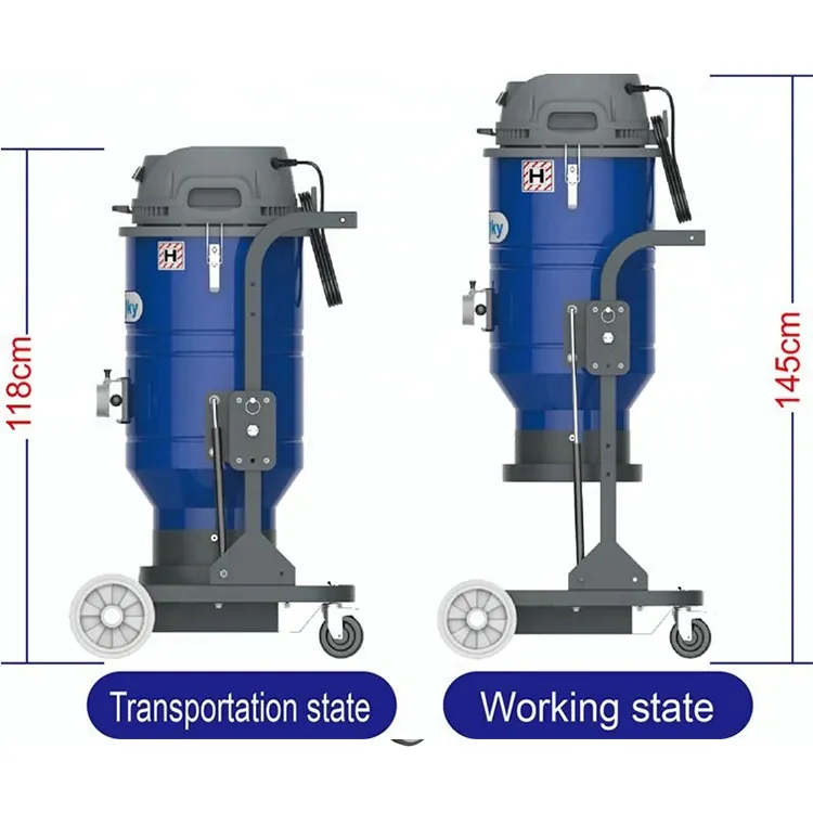 Piezas aspiadora 산업 Aspiratore 힘 Hepa 여과기를 가진 중앙 진공 청소기 젖고 건조한 60l 시멘트 식물 콘크리트