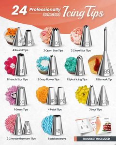 Cake Decorating Kit <strong>Baking</strong> Supplies 700Pcs <strong>Silicone</strong> Plastic Springform Pans Cake Turntable Piping Tips Icing Tools - Product Image 4