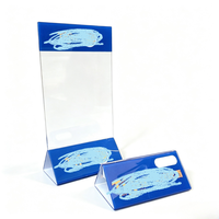 Support de table en acrylique transparent personnalisé avec logo pour menu de table, porte-cartes de table, support de menu de bar et présentoir promotionnel