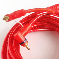 Séparateur de câble audio RCA 3.5mm mâle à 2 mâles Paire torsadée de 15 pieds avec gaine en PVC et connecteur RCA stéréo blindé pour tresse