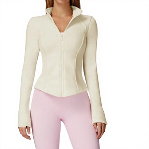 2026 High Quality Breathable Yoga Jacket Workout <b>Tops</b> Women's Long Sleeves <b>Zipper</b> Spandex/Polyester Stand Neckline Regular Fit - Product Image 2
