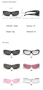 Gafas de sol deportivas para hombre y mujer, montura Retro de diseñador, venta al por mayor, de escalada, 2023