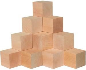 Blocco di legno massello da 5 pollici in legno cubo blocchi quadrati per la creazione di <span class=keywords><strong>Puzzle</strong></span> con decorazioni per la casa blocchi cubo puntelli fotografici e progetti fai da te - Product Image 1