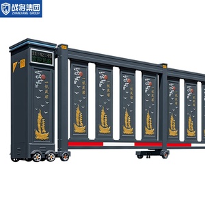Puerta Corredera Automática de Aluminio Zhanjiang, Puerta de Entrada Retráctil de Seguridad para Patio de Villa - Product Image 1