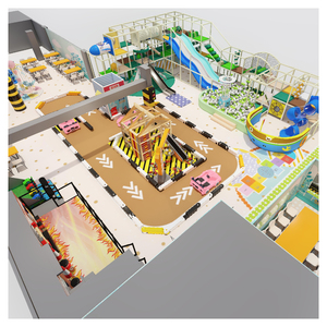 Parc d'aventure intérieur de luxe pour enfants avec grand toboggan, piscine à balles et piste de course – Équipement d'amusement commercial - Product Image 4
