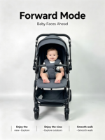 Poussette bébé à grandes roues, réversible, vente chaude, poussette bébé OEM avec porte-gobelet