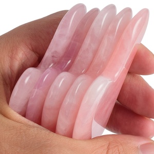 Pietra Gua Sha a Forma di Cuore in <span class=keywords><strong>Giada</strong></span> Naturale, Strumento per <span class=keywords><strong>Massaggio</strong></span> Facciale in Quarzo Rosa, Confezione con Spina USA per Massaggiatore Corporale - Product Image 6