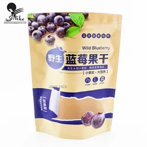 Compostable Custom Thickened Tea Snack Dried Fruit Kraft Paper Ziplock Food Packaging Bag with Window