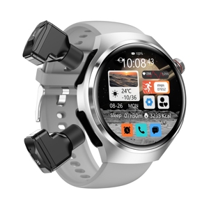 <span class=keywords><strong>Montre</strong></span> <span class=keywords><strong>connectée</strong></span> pour <span class=keywords><strong>homme</strong></span> DK56 avec écouteurs, écran rond de 1,53 pouce, étanche IP67, appels Bluetooth et suivi de la santé, <span class=keywords><strong>bracelet</strong></span> intelligent à commande à distance - Product Image 3