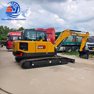 Mini-excavatrice compacte hydraulique sur chenilles Sany SY60 SY60C SY60CPro 6 tonnes d'occasion à bas prix et peu d'heures de fonctionnement à vendre - Product Image 3