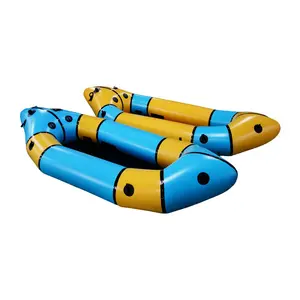 Love Inflatables One Person Adventure Racing Packraft TPU Rafting Boat mix yellow/blue color