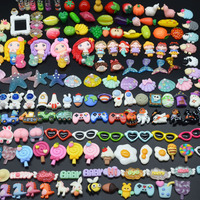En gros, Cabochons à dos plat en résine, motifs floraux, mignons et créatifs, style dessin animé, pour la création de bijoux DIY, accessoires pour ongles, cheveux, sacs et tasses