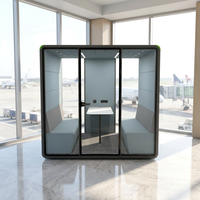 Cabine de bureau acoustique insonorisée pour 2 à 4 personnes, cabine de réunion, espace de travail, cabine téléphonique vidéo, studio vocal