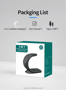 Base de Carga Inalámbrica 3 en 1, Cargador Magnético Rápido de 15W para iPhone, Apple Watch, AirPods, Puerto Tipo-C - Product Image 6
